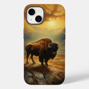Buffalo Bison Sunset Silhouette