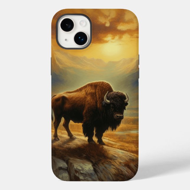 Buffalo Bison Sunset Silhouette (Baksida)