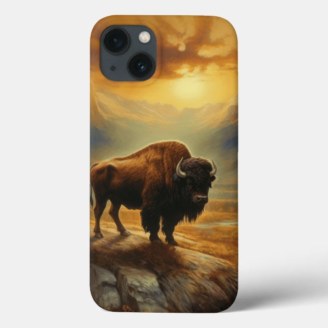 Buffalo Bison Sunset Silhouette (Baksida)