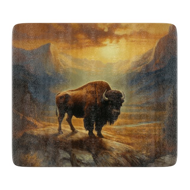 Buffalo Bison Sunset Silhouette (Framsidan)