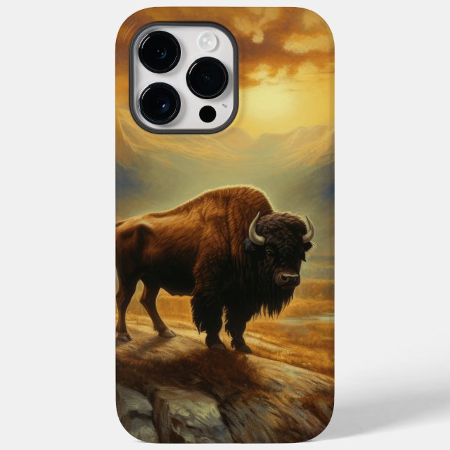 Buffalo Bison Sunset Silhouette (Baksida)