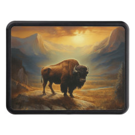 Buffalo Bison Sunset Silhouette Dragkroksskydd