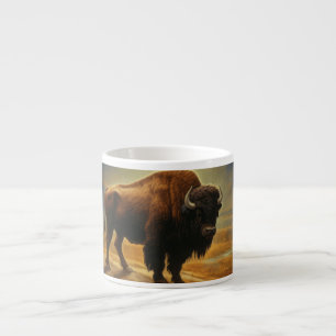 Buffalo Bison Sunset Silhouette Espressomugg