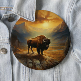 Buffalo Bison Sunset Silhouette Knapp