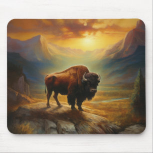 Buffalo Bison Sunset Silhouette Musmatta