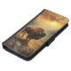 Buffalo Bison Sunset Silhouette Plånboksfodral För Samsung Galaxy S5 (Botten)