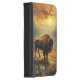 Buffalo Bison Sunset Silhouette Plånboksfodral För Samsung Galaxy S5 (Höger)