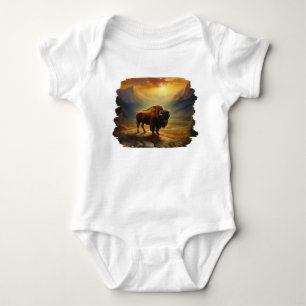 Buffalo Bison Sunset Silhouette T Shirt