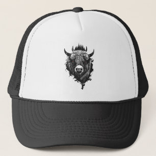 Buffalo Bison Vild Animal Nature Illustration Art Keps