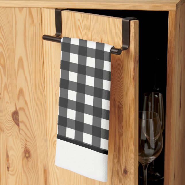 Buffalo Black and White Checkated Kitchen Towel Kökshandduk (Thirds Fold)