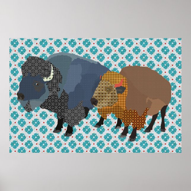 Buffalo Blue Art Poster (Framsidan)