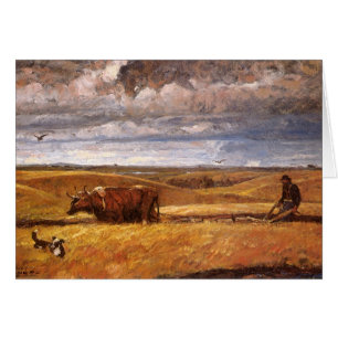Buffalo Bones Ploved under Harvey Thomas Dunn Hälsningskort