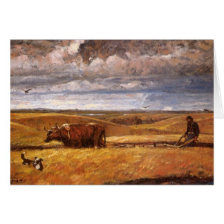Buffalo Bones Ploved under Harvey Thomas Dunn Hälsningskort