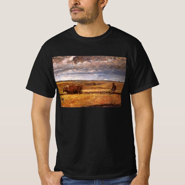 Buffalo Bones Plowed Under av Harvey Thomas Dunn Tee Shirt (Framsida)