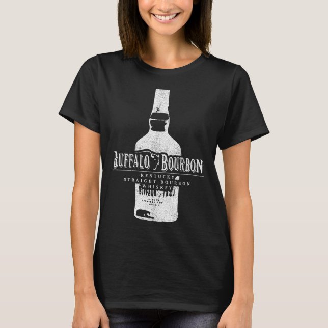 Buffalo Bourbon Kentucky Whiskey  Shop White T Shirt (Framsida)