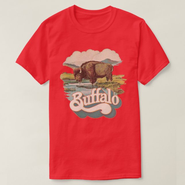 Buffalo Brewing Co Beer Retro Defunect Breweriana T Shirt (Design framsida)