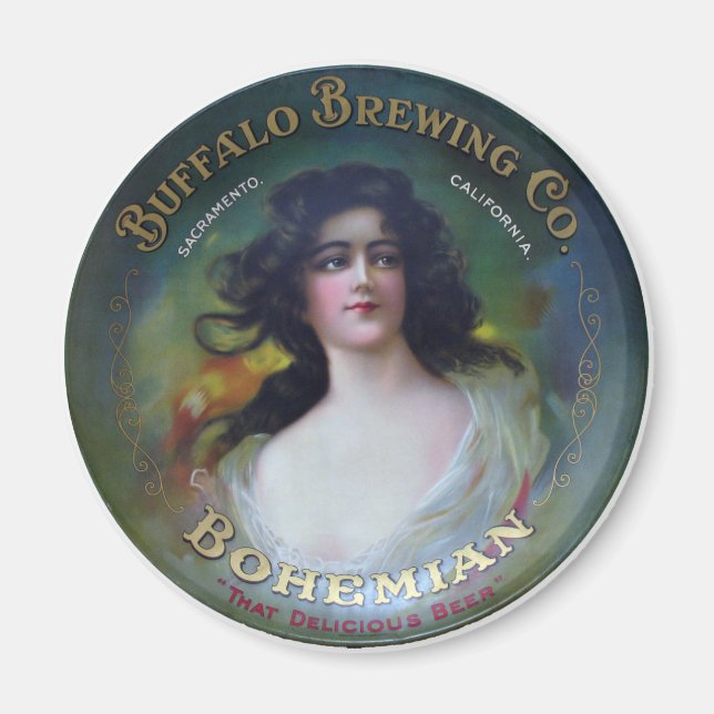 Buffalo Brewing Company, Sacramento, CA Magnet (Framsidan)