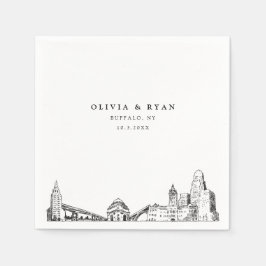 Buffalo Bröllop minimalistisk Papper Pappersservett