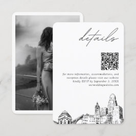 Buffalo Bröllop Modern Information QR-kod Tilläggskort