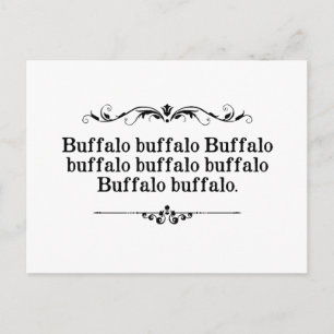 Buffalo Buffalo Sentence Vykort