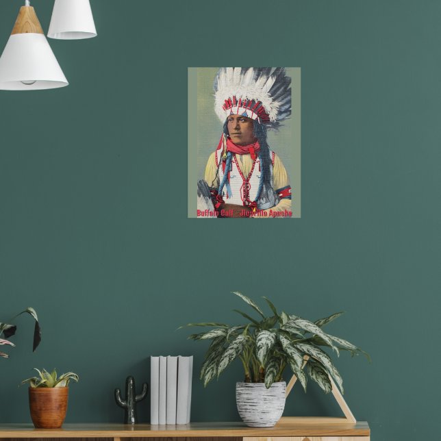 Buffalo Calf Native American Poster (Vardagsrum 1)