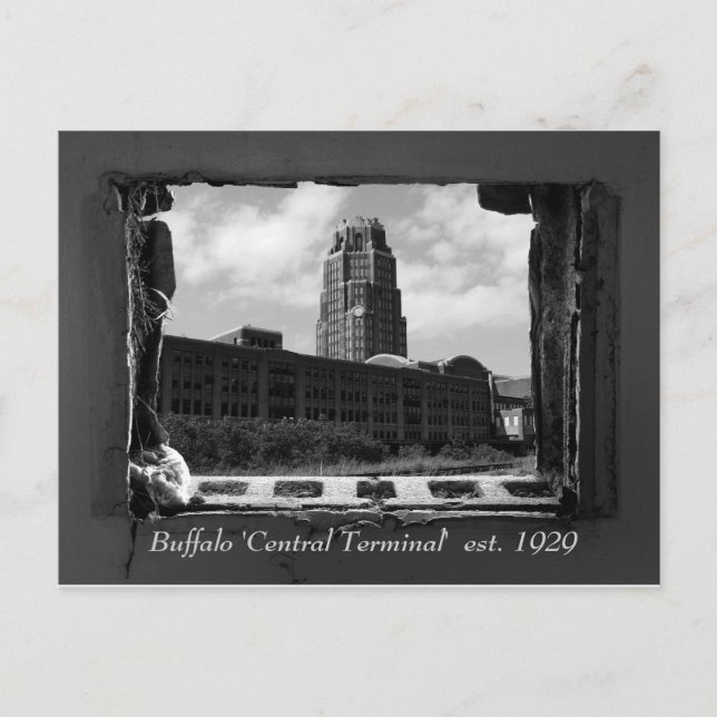Buffalo 'Central Terminal' est. 182 Vykort (Framsida)