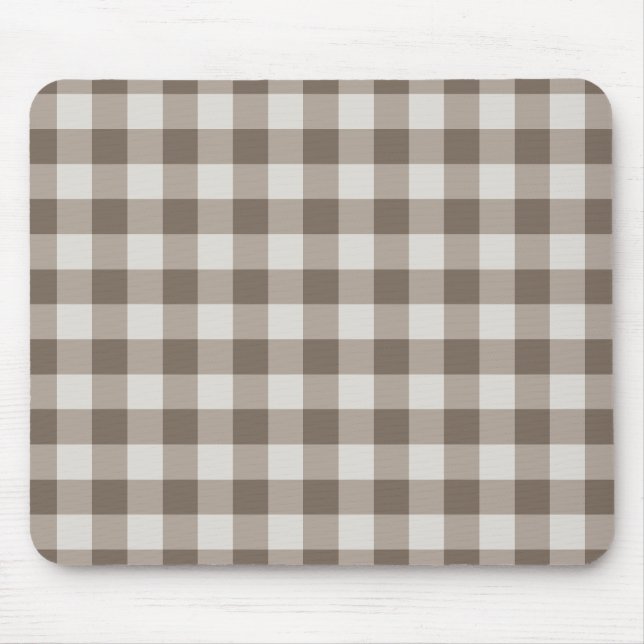 Buffalo Check Beige Cream Ivory Gingham Musmatta (Framsidan)