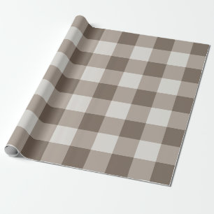 Buffalo Check Beige Cream Ivory Gingham Presentpapper