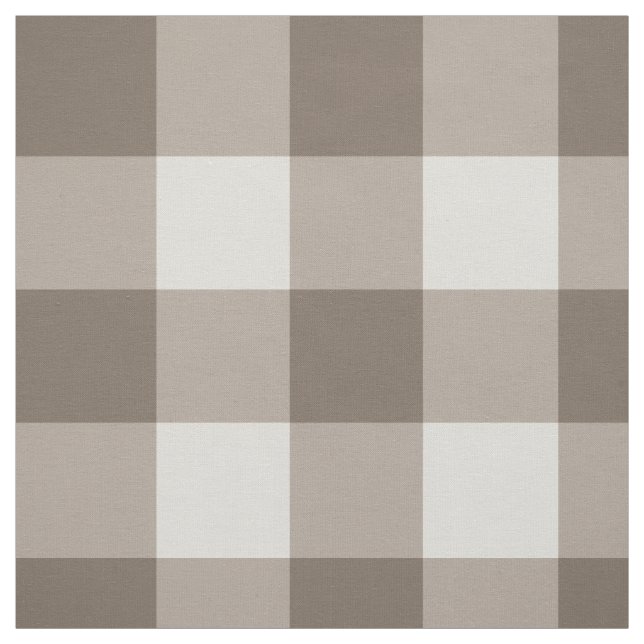 Buffalo Check Beige Cream Ivory Gingham Tyg (Provkarta)