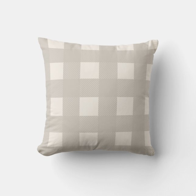 Buffalo Check Beige Play jul-Helgdag Kudde (Framsida)