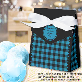 Buffalo Check - Black and Blue - 3x1.5x3.25 Tält Presentaskar
