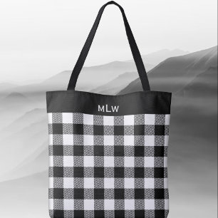 Buffalo Check-Black and White Tygkasse