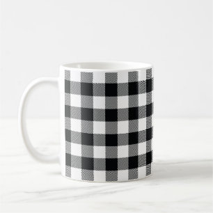Buffalo Check Black Check Mönster Kaffemugg
