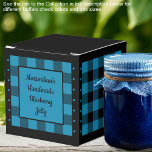 Buffalo Check - Blue and Black - Classic Presentaskar<br><div class="desc">Kryssruta för klassisk blå och svart buffel. Anpassade finns på båda sidor om rutan. Om du användor knappen Redigera design/verktyg kan du också lägga till egna bilder/foton. Andra tillgängliga färgrutor. Se Samling av alla rutstorlekar och buffel,  markera färg här: https://www.zazzle.com/collections/boxes_product_promotional_gift_buffalo_check-119842043554925619</div>