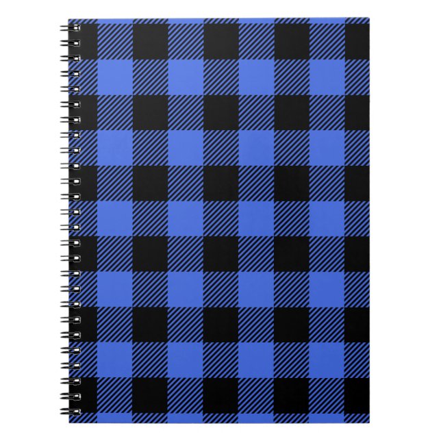 Buffalo Check Blue & Black Lumberjack Play Decor Anteckningsbok (Framsidan)