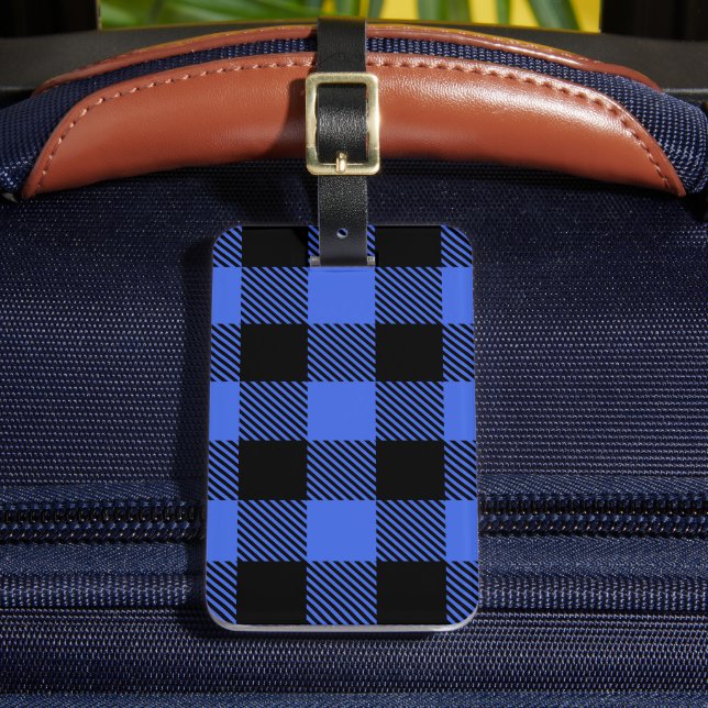 Buffalo Check Blue & Black Lumberjack Play Decor Bagagebricka (Framsida Insitu 2)