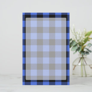 Buffalo Check Blue & Black Lumberjack Play Decor Brevpapper
