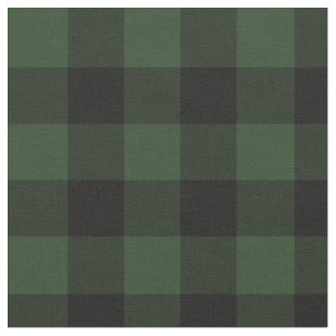 Buffalo Check Celtic Grönt and Black Squares Plai Tyg