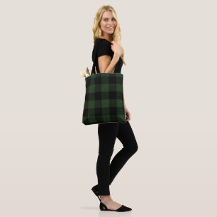 Buffalo Check Celtic Grönt and Black Squares Plai Tygkasse