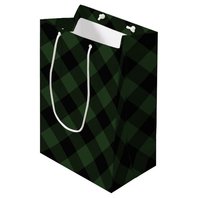 Buffalo Check Celtic Grönt and Black Squares Play (Framsidan Vinklad)