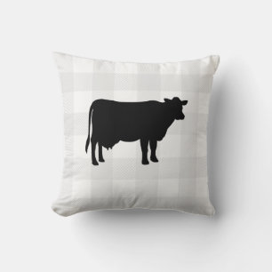 Buffalo Check Cow Farmhouse Dekorativ kudde