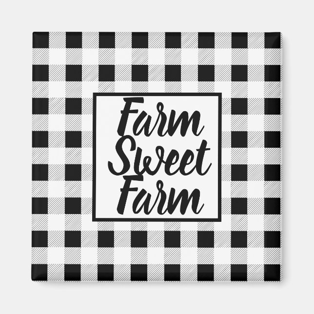 Buffalo Check för jordbrukshus Magnet (Framsidan)