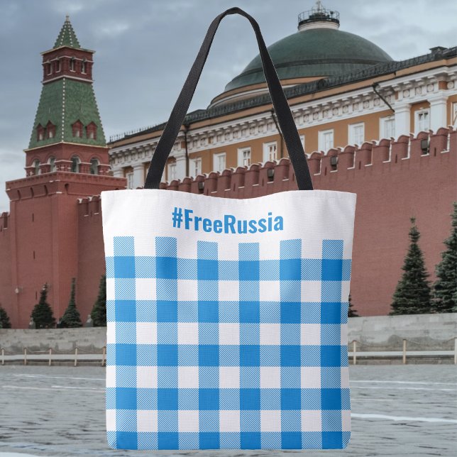 Buffalo Check-FreeRyssland-English Tygkasse (Buffalo Check-FreeRussia-English Tote Bag by The Social Observatory Shop)
