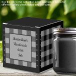 Buffalo Check - Grått and Black - Classic Presentaskar<br><div class="desc">Kryssrutan Klassiskt grått och svart buffel. Anpassade finns på båda sidor om rutan. Om du användor knappen Redigera design/verktyg kan du också lägga till egna bilder/foton. Andra tillgängliga färgrutor. Se Samling av alla rutstorlekar och buffel,  markera färg här: https://www.zazzle.com/collections/boxes_product_promotional_gift_buffalo_check-119842043554925619</div>