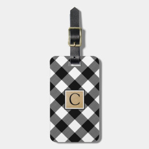 &Buffalo Check Monogram och kontaktinformation Bagagebricka