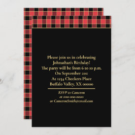 Buffalo Check Mönster Anpassningsbar Färg SVG Part Inbjudningar