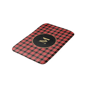 Buffalo Check Mönster Monogram Anpassningsbar Färg Badrumsmatta