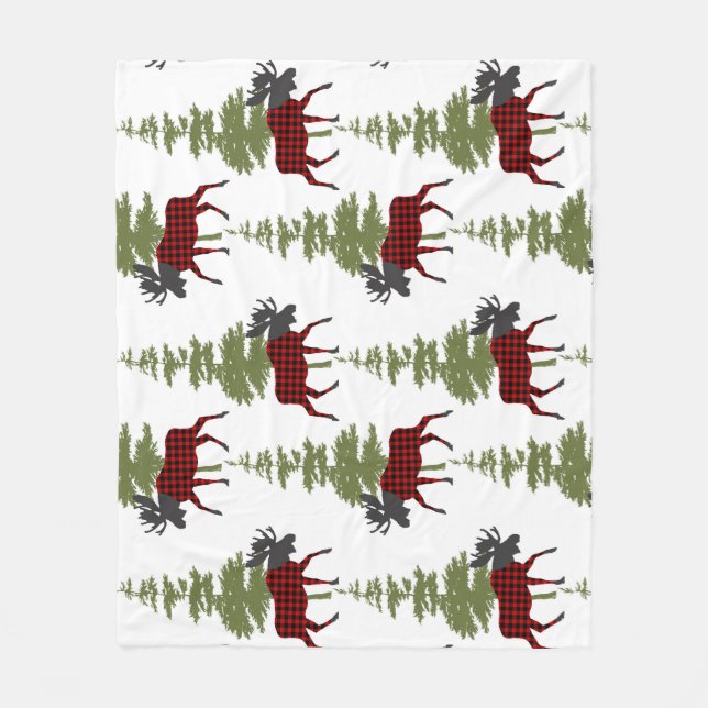 Buffalo Check Moose Fleecefilt (Framsidan)