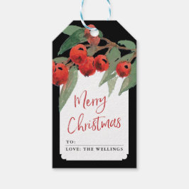 Buffalo Check Play Black & White Rustic-jul Presentetikett