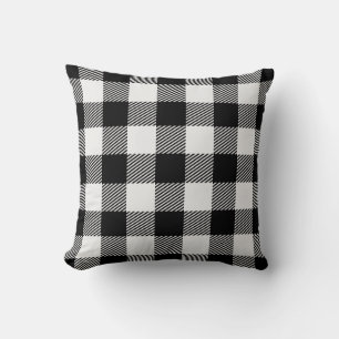 Buffalo Check Play Gingham Black and White Kudde